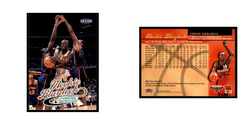 1998 Fleer Ultra Mookie Blaylock Basketball Cards #10.0