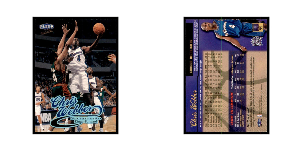 1998 Fleer Ultra Chris Webber Basketball Cards #99.0