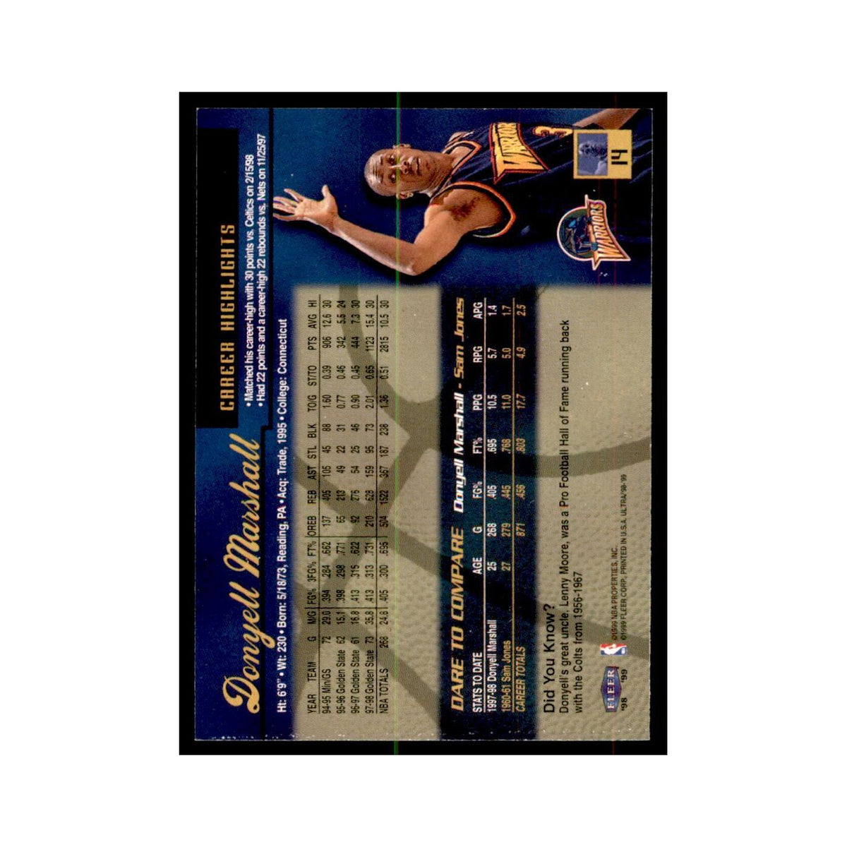1998 Fleer Ultra 14 Basketball Cards #22.0