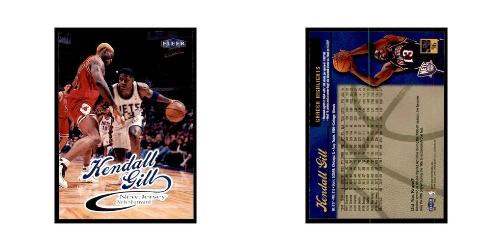 1998 Fleer Ultra Kendall Gill Basketball Cards #96.0