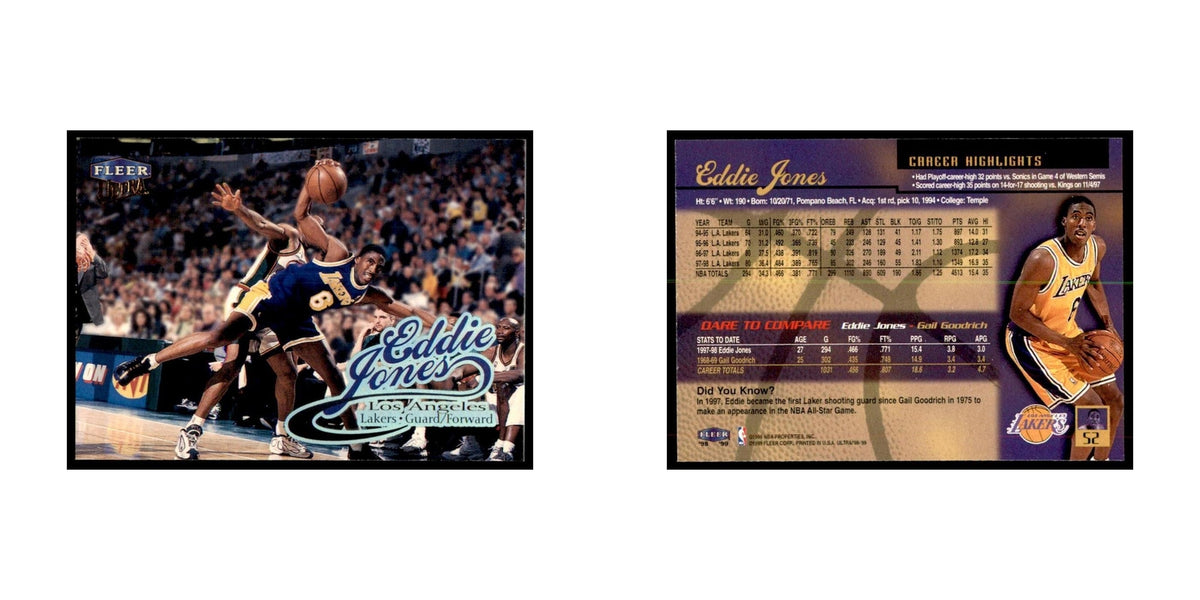 1998 Fleer Ultra Eddie Jones Basketball Cards #52.0