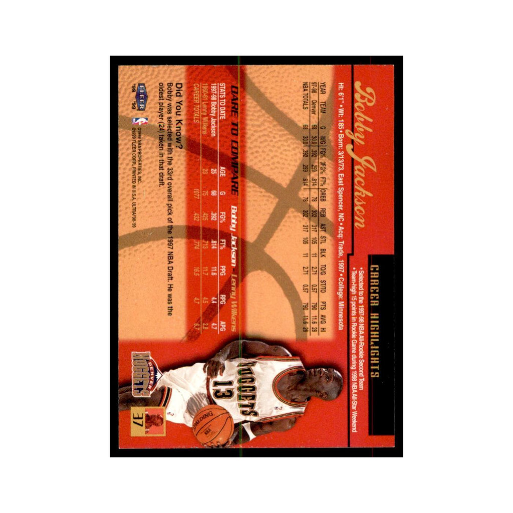 1998 Fleer Ultra Bobby Jackson Basketball Cards #37.0