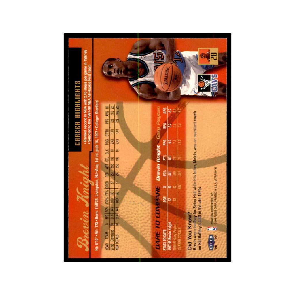 1998 Fleer Ultra Brevin Knight Basketball Cards #28.0