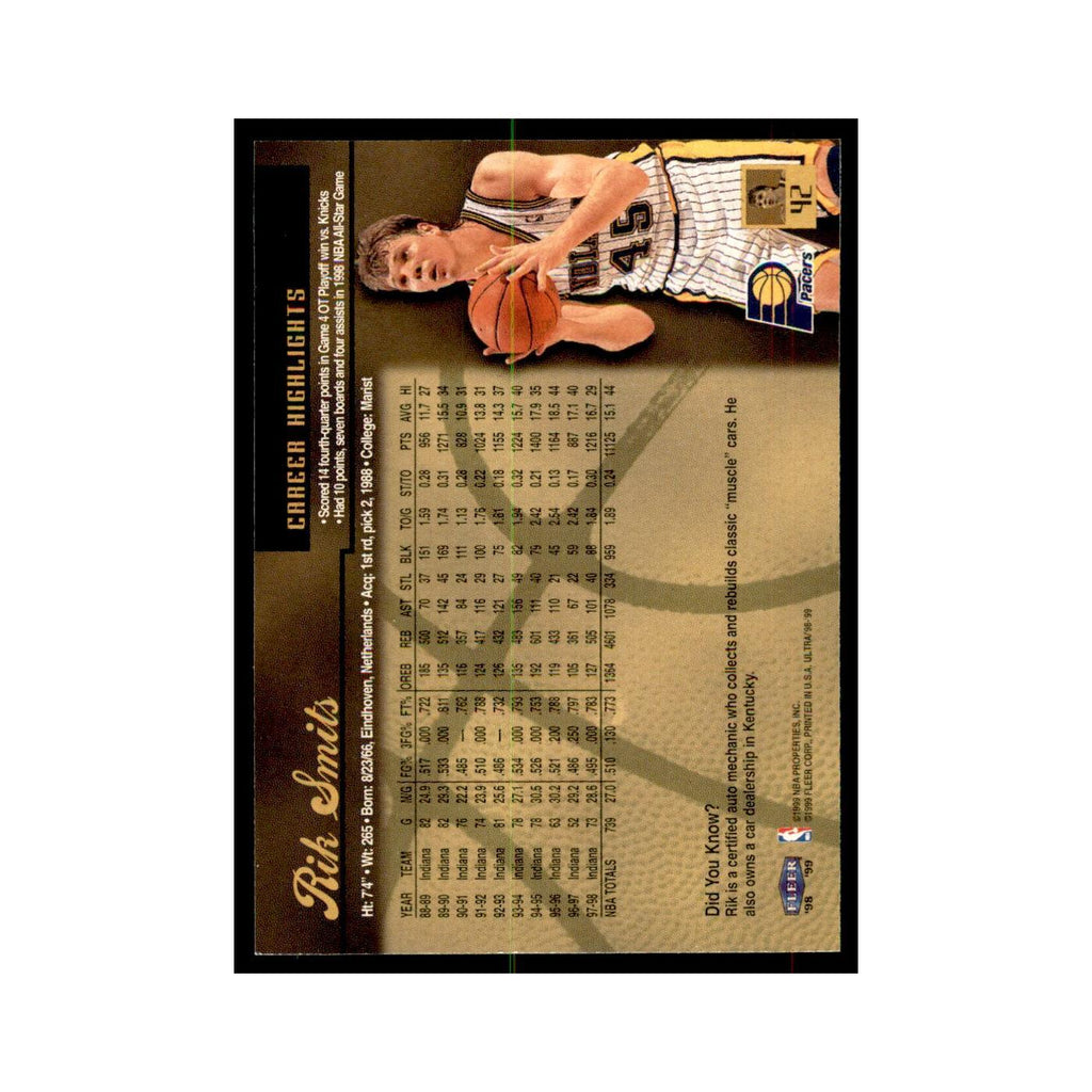 1998 Fleer Ultra Rik Smits Basketball Cards #42.0