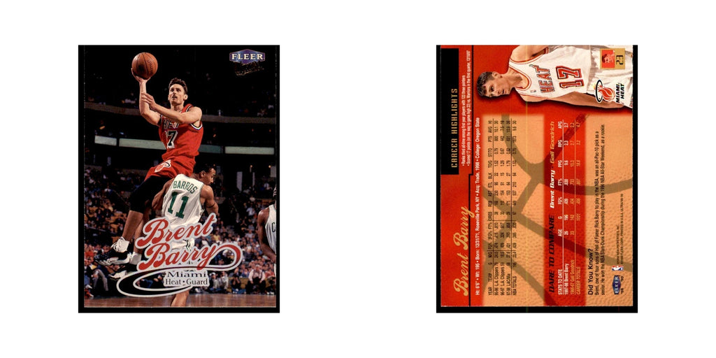 1998 Fleer Ultra Brent Barry Basketball Cards #23.0