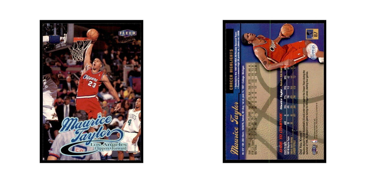 1998 Fleer Ultra Maurice Taylor Basketball Cards #87.0