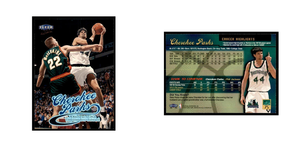 1998 Fleer Ultra Cherokee Parks Basketball Cards #75.0