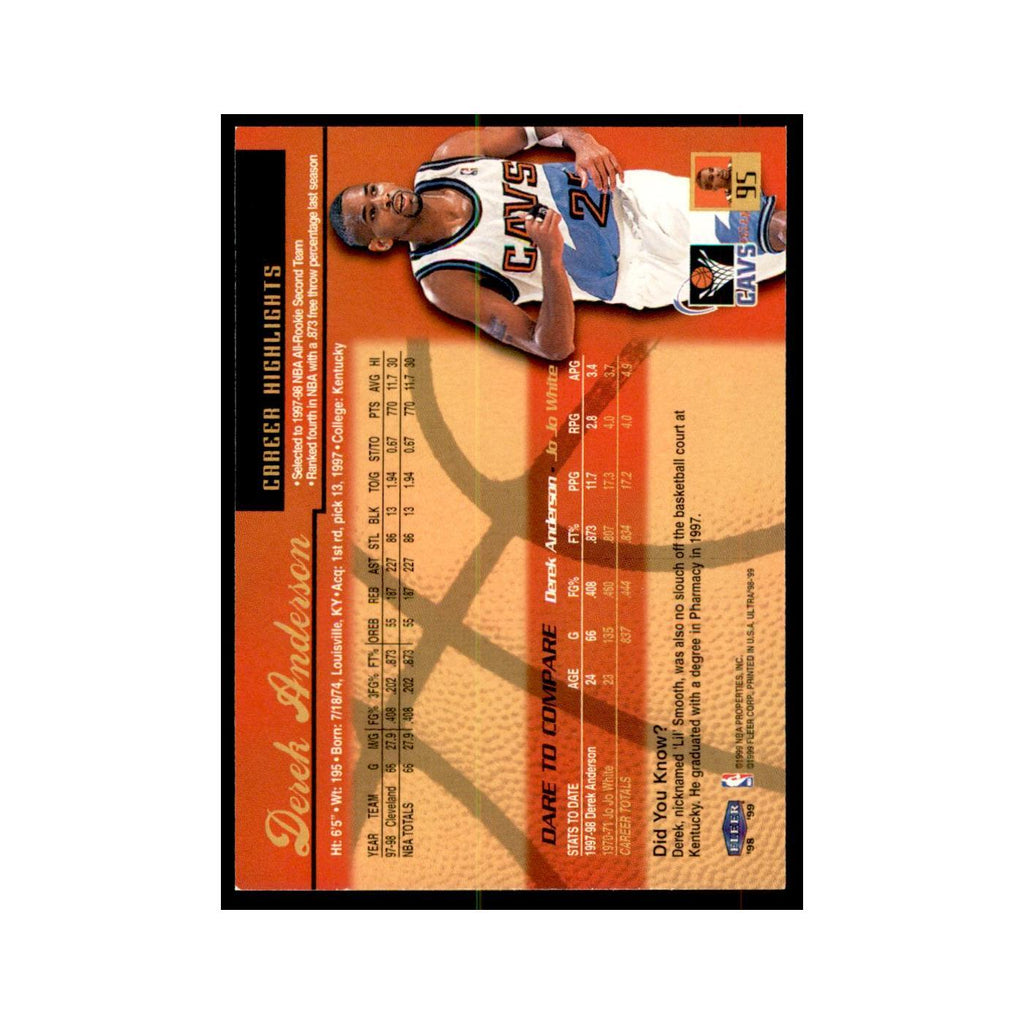 1998 Fleer Ultra Derek Anderson Basketball Cards #95.0