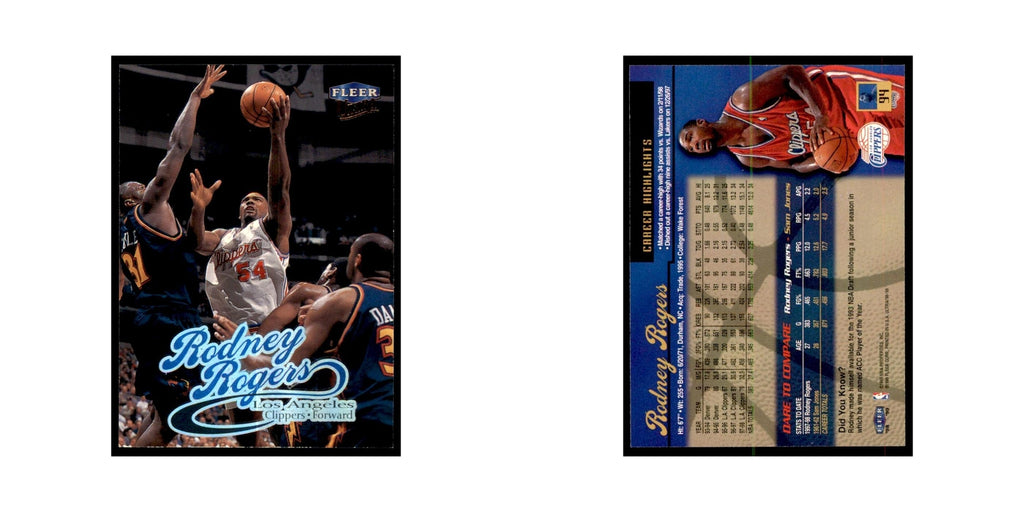 1998 Fleer Ultra Rodney Rogers Basketball Cards #94.0