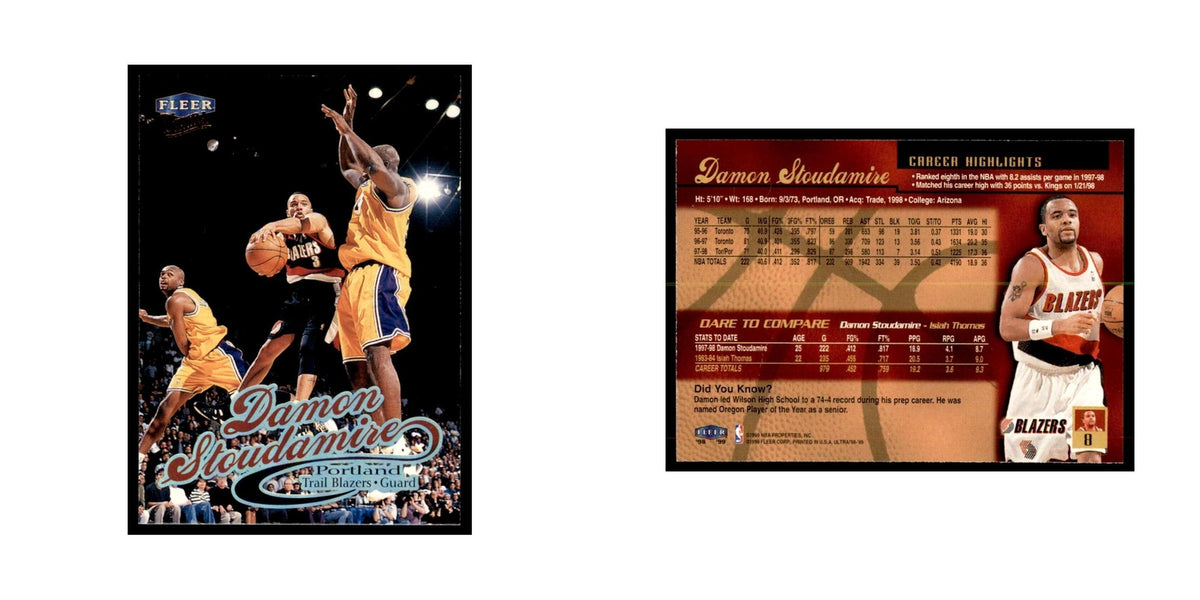 1998 Fleer Ultra Damon Stoudamire Basketball Cards #8.0
