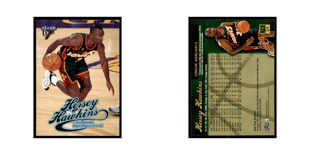 1998 Fleer Ultra Hersey Hawkins Basketball Cards #64.0