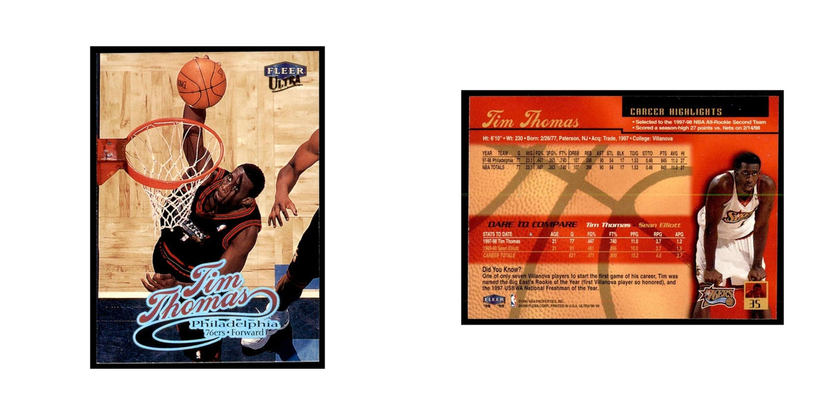 1998 Fleer Ultra Tim Thomas Basketball Cards #35.0