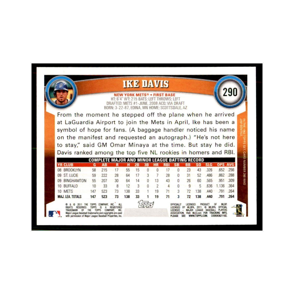 2011 Topps Ike Davis Baseball Cards #290