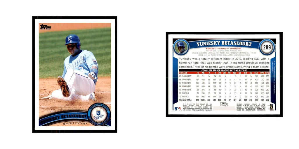 2011 Topps Yuniesky Betancourt Baseball Cards #289