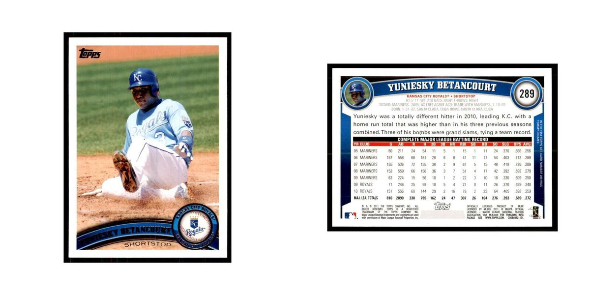 2011 Topps Yuniesky Betancourt Baseball Cards #289