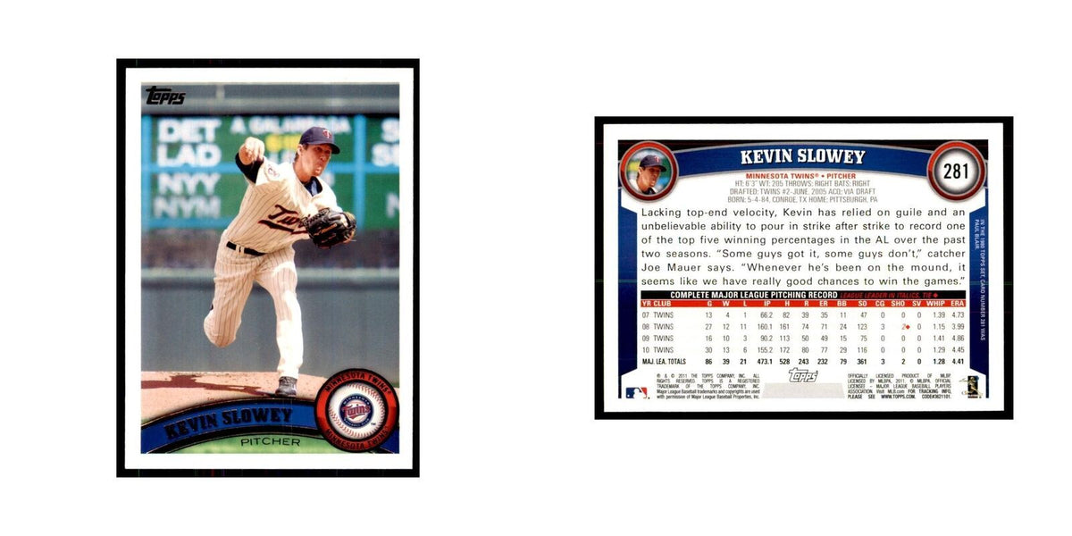 2011 Topps Kevin Slowey Baseball Cards #281