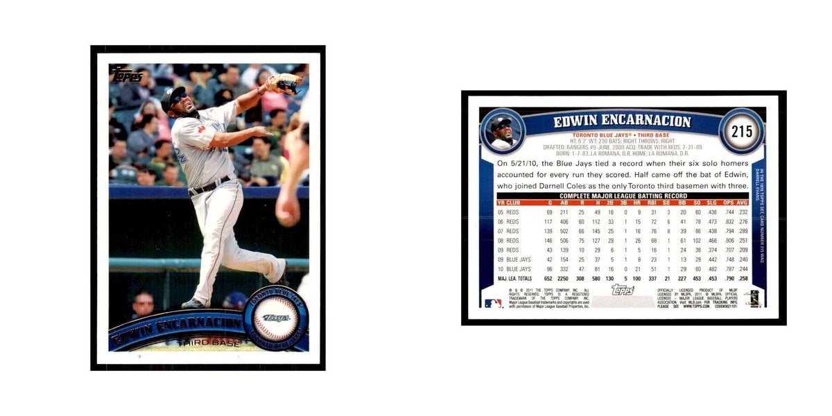 2011 Topps Edwin Encarnacion Baseball Cards #215