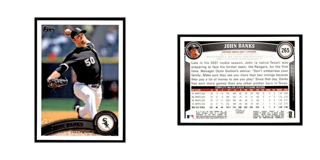 2011 Topps John Danks Baseball Cards #265