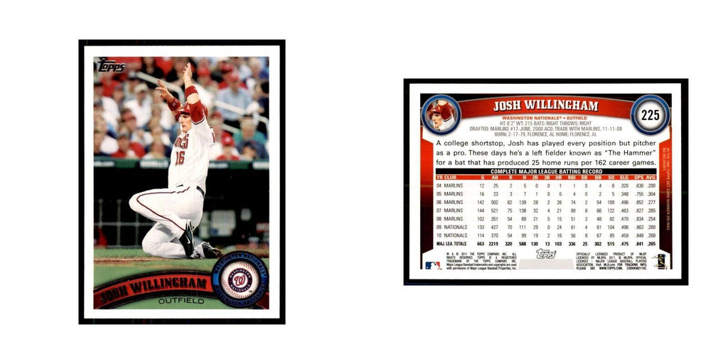 2011 Topps Josh Willingham Baseball Cards #225