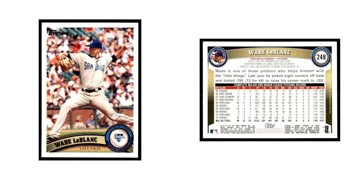 2011 Topps Wade LeBlanc Baseball Cards #248