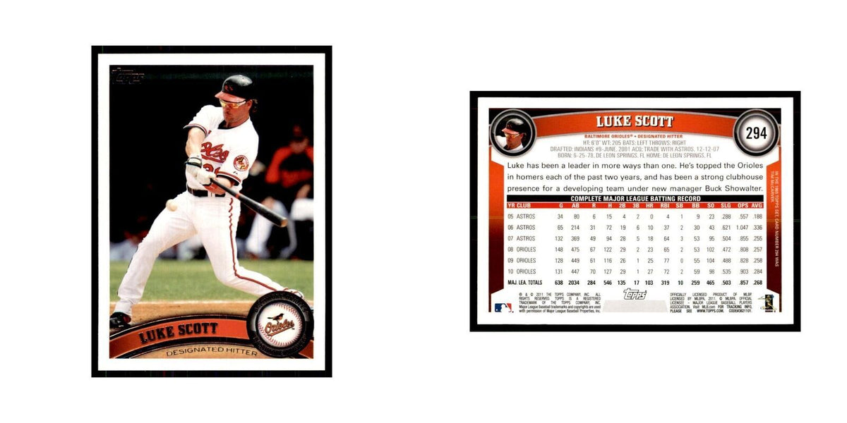2011 Topps Luke Scott Baseball Cards #294