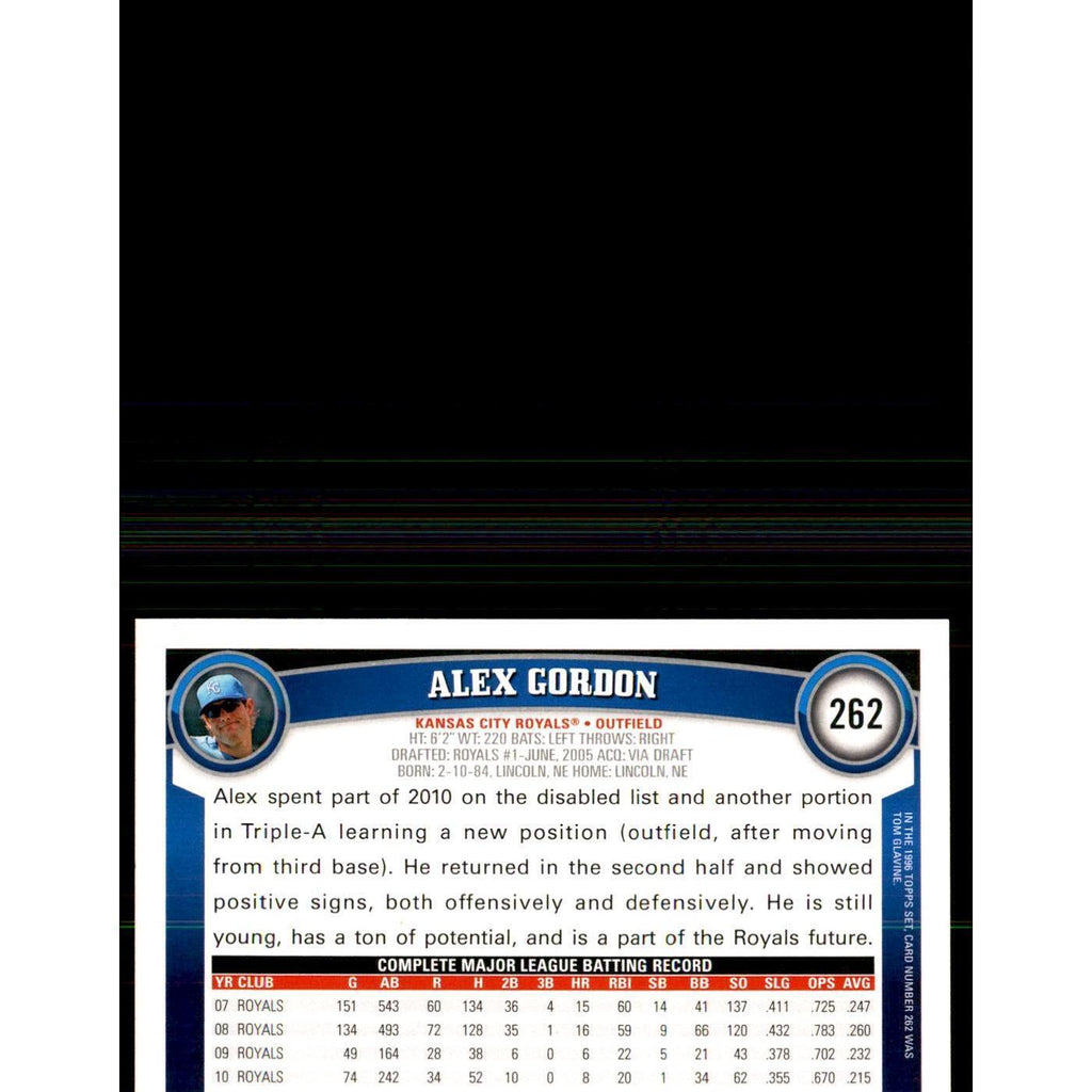 2011 Topps Alex Gordon Baseball Cards #262