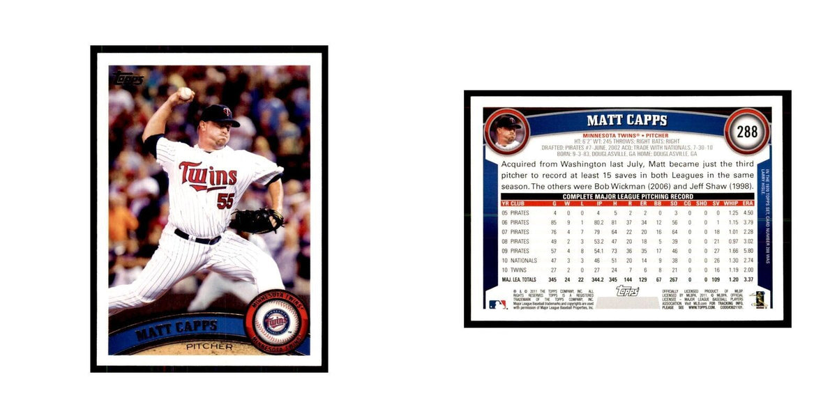 2011 Topps Matt Capps Baseball Cards #288