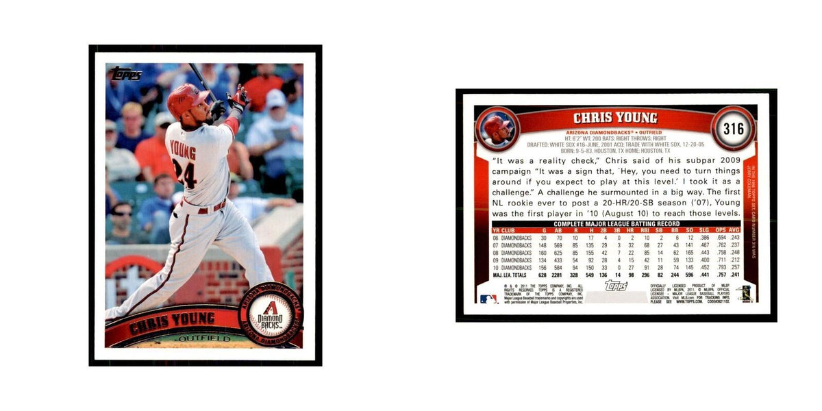 2011 Topps Chris Young Baseball Cards #316