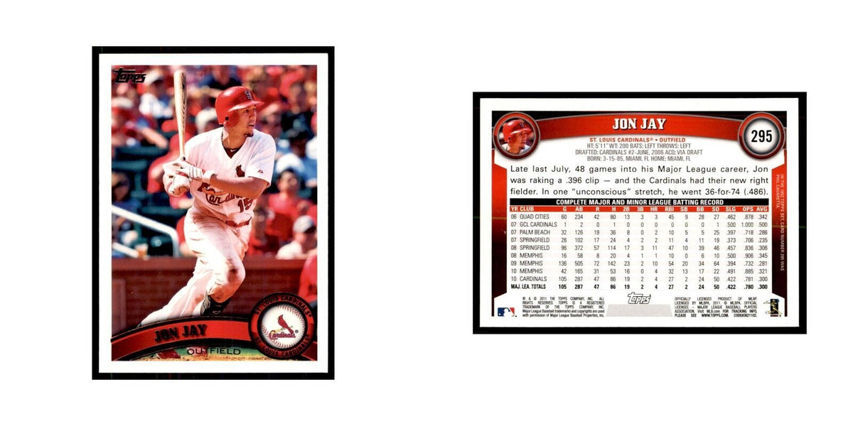 2011 Topps Jon Jay Baseball Cards #295