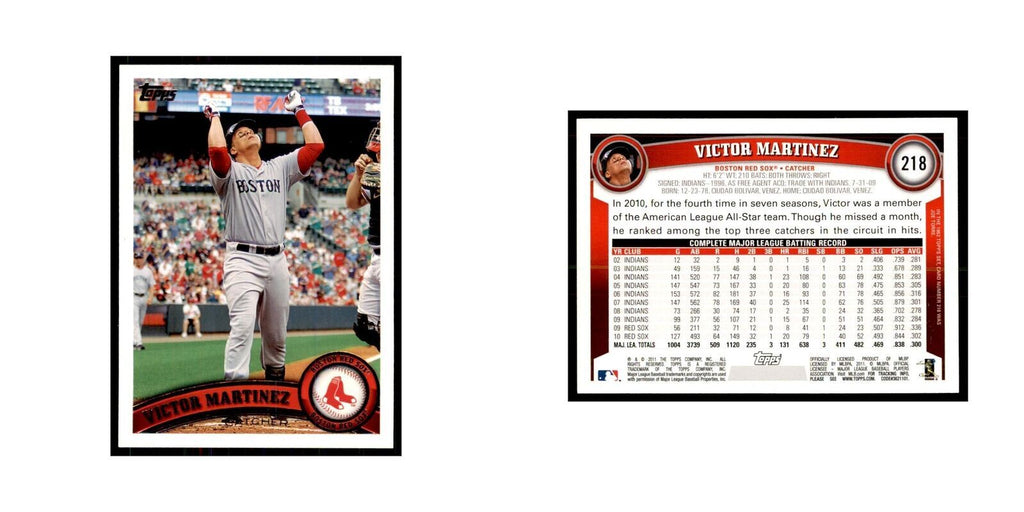 2011 Topps Victor Martinez Baseball Cards #218