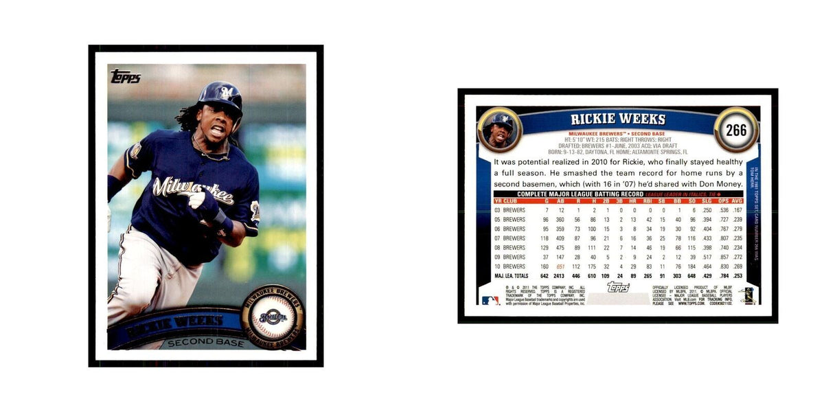 2011 Topps Rickie Weeks Baseball Cards #266