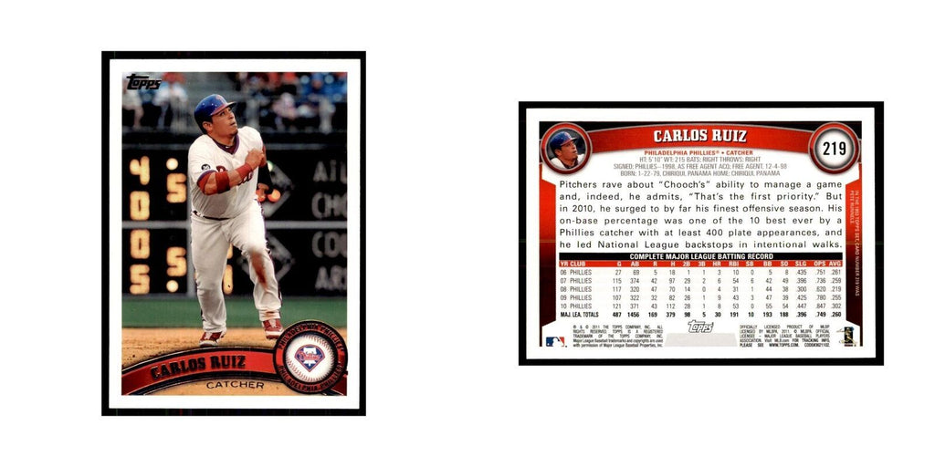 2011 Topps Carlos Ruiz Baseball Cards #219