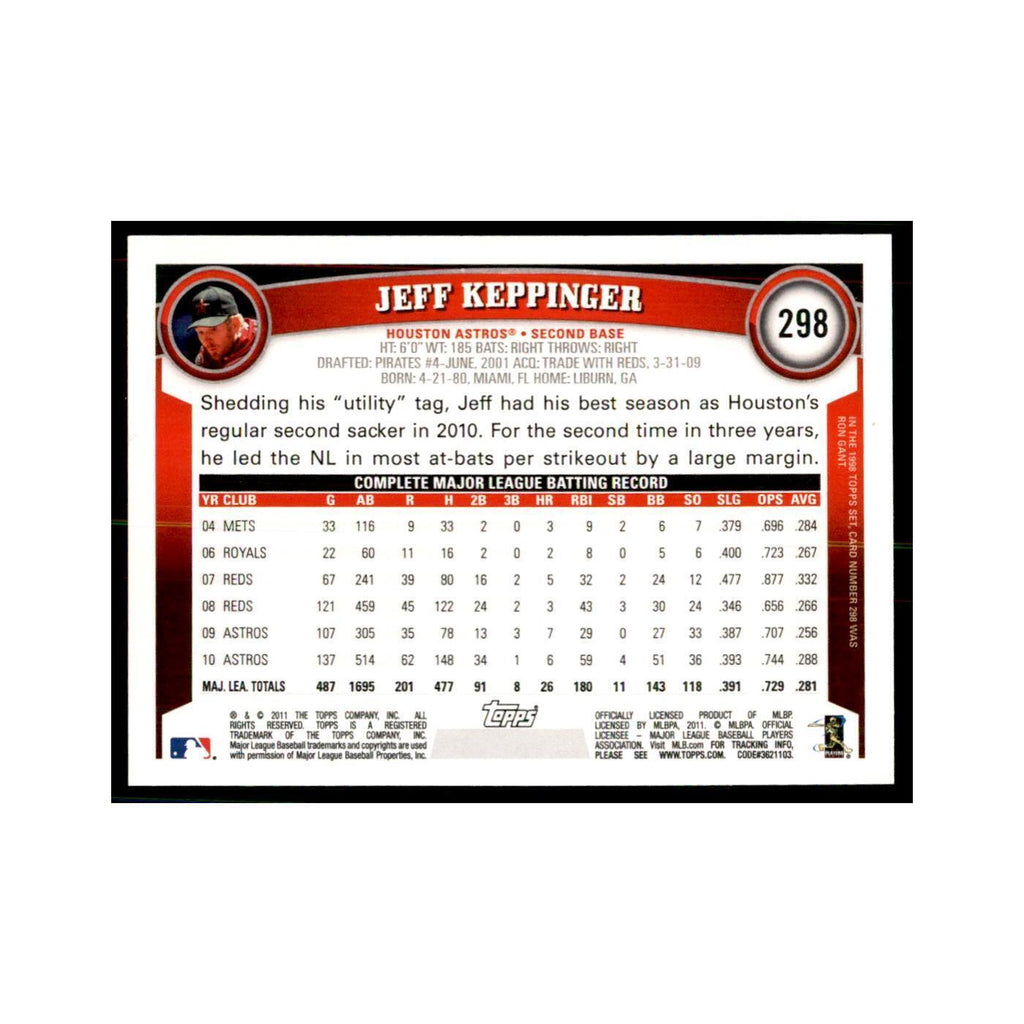 2011 Topps Jeff Keppinger Baseball Cards #298