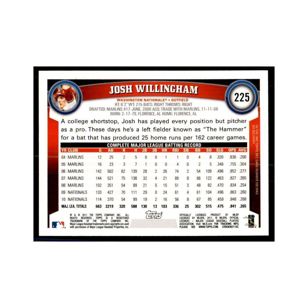 2011 Topps Josh Willingham Baseball Cards #225