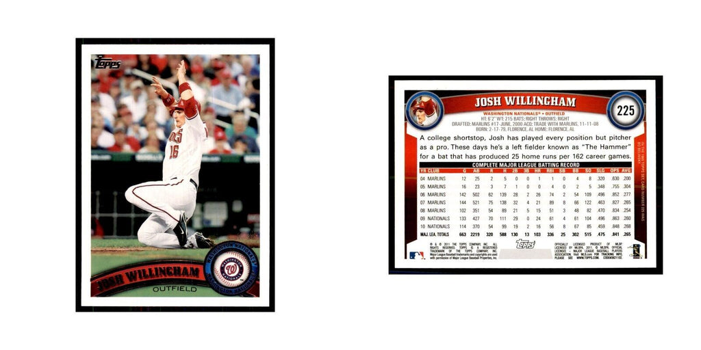 2011 Topps Josh Willingham Baseball Cards #225