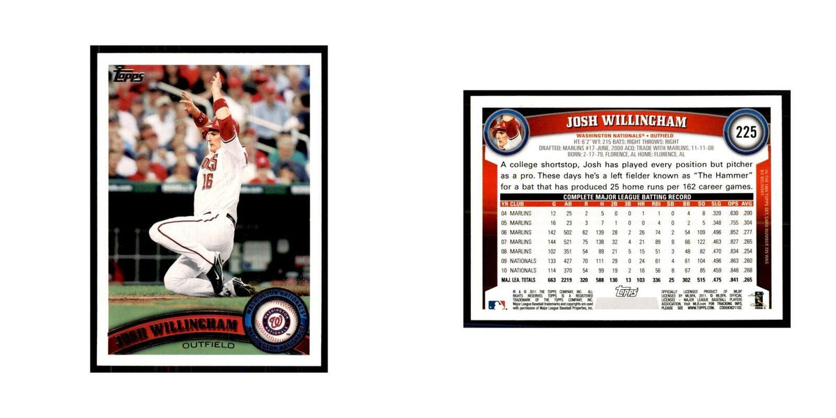 2011 Topps Josh Willingham Baseball Cards #225