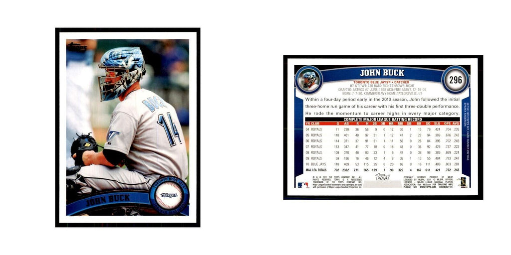 2011 Topps John Buck Baseball Cards #296