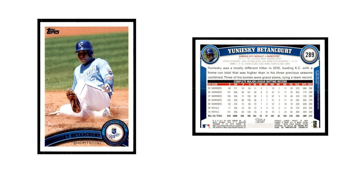 2011 Topps Yuniesky Betancourt Baseball Cards #289