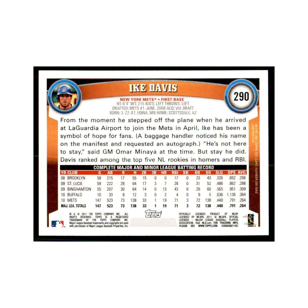 2011 Topps Ike Davis Baseball Cards #290