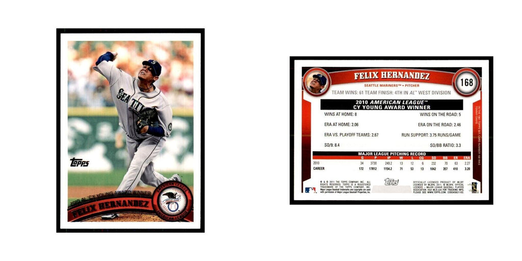2011 Topps Felix Hernandez Baseball Cards #168