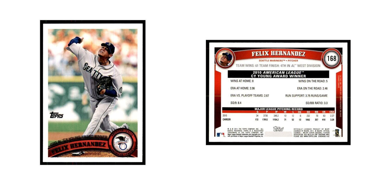 2011 Topps Felix Hernandez Baseball Cards #168