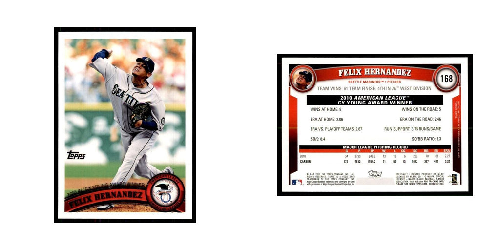 2011 Topps Felix Hernandez Baseball Cards #168