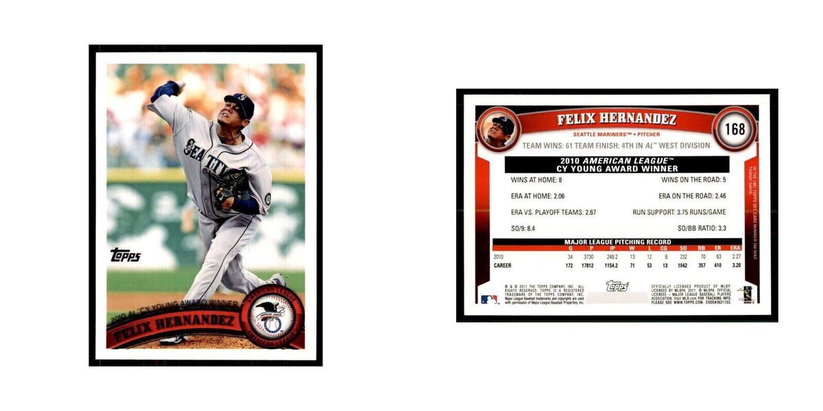 2011 Topps Felix Hernandez Baseball Cards #168