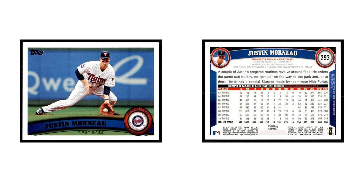 2011 Topps Justin Morneau Baseball Cards #293