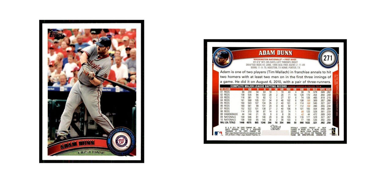 2011 Topps Adam Dunn Baseball Cards #271