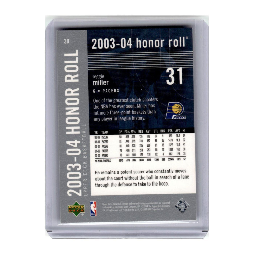 2003 Upper Deck Honor Roll Reggie Miller Pacers #30