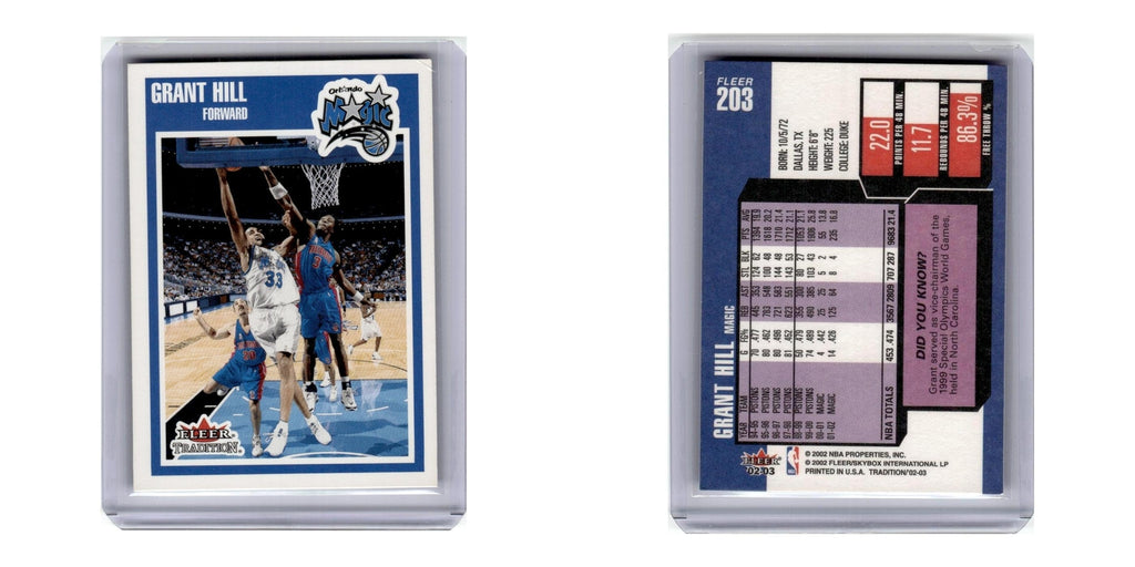 2002 Fleer Tradition Grant Hill Magic #203