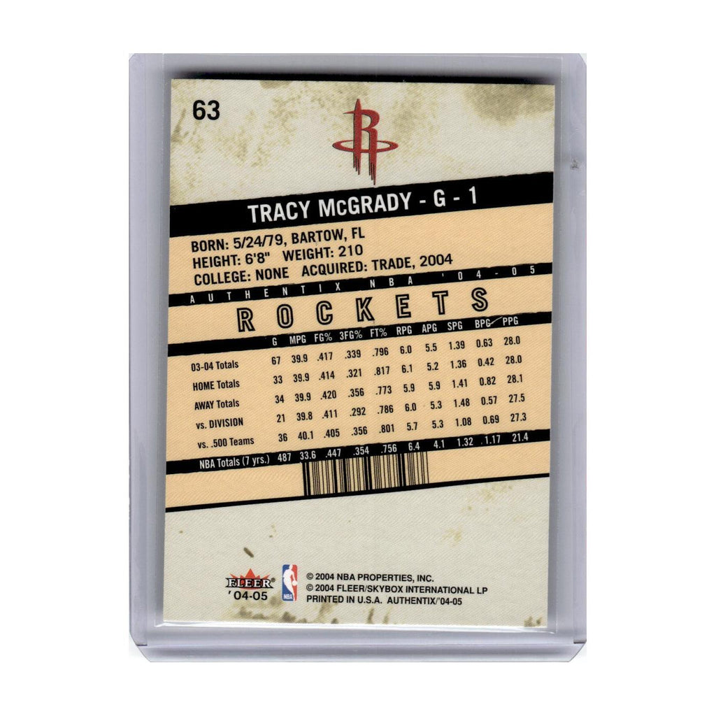 2004 Fleer Authentix Tracy McGrady Rockets #63