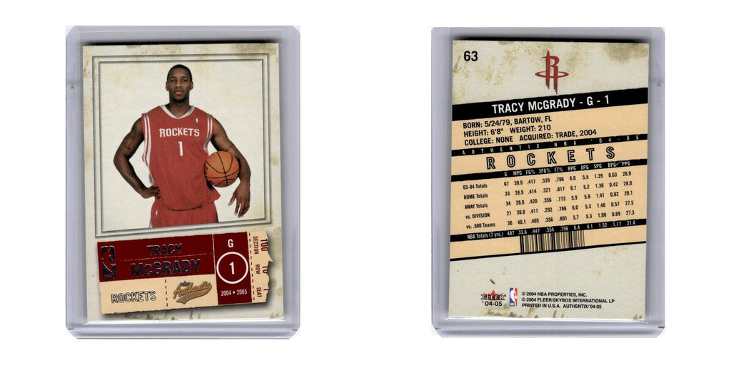 2004 Fleer Authentix Tracy McGrady Rockets #63