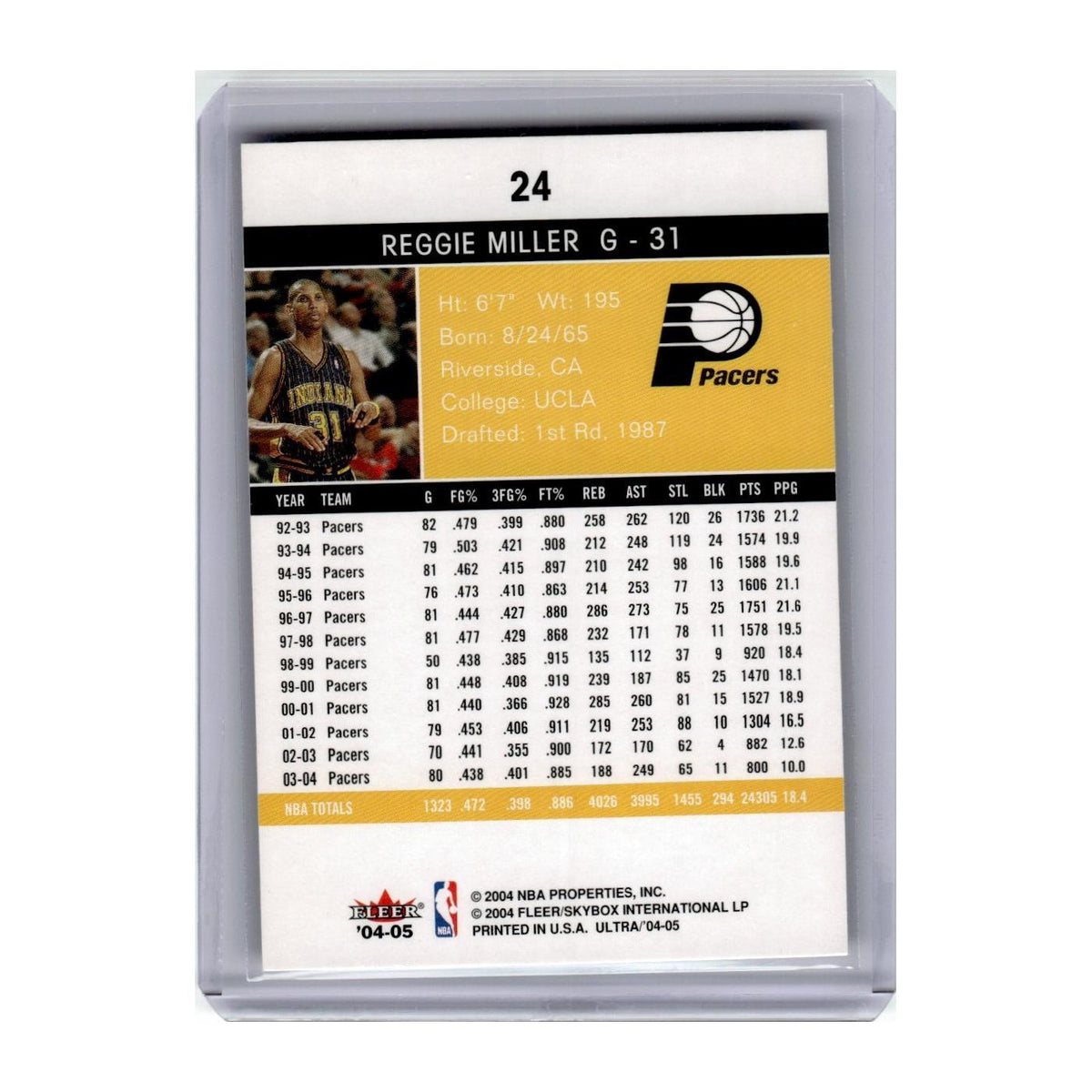 2004 Ultra Reggie Miller Pacers #24
